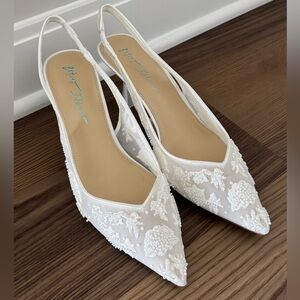 Betsey Johnson Nikki Ivory Slingback Heels